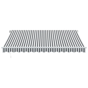 Manual retractable awning anthracite and white 400x350 cm