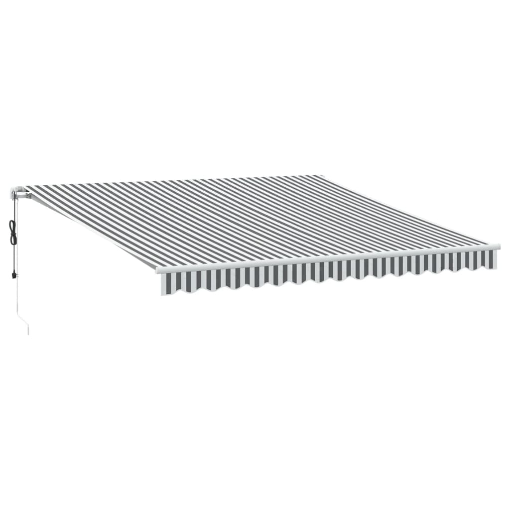 Automatic retractable awning anthracite and white 400x350 cm