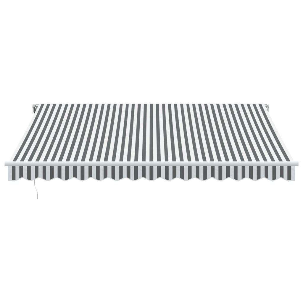Automatic retractable awning anthracite and white 400x350 cm