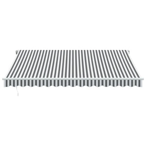 Automatic retractable awning anthracite and white 400x350 cm