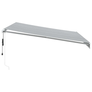 Automatic retractable awning anthracite and white 400x350 cm