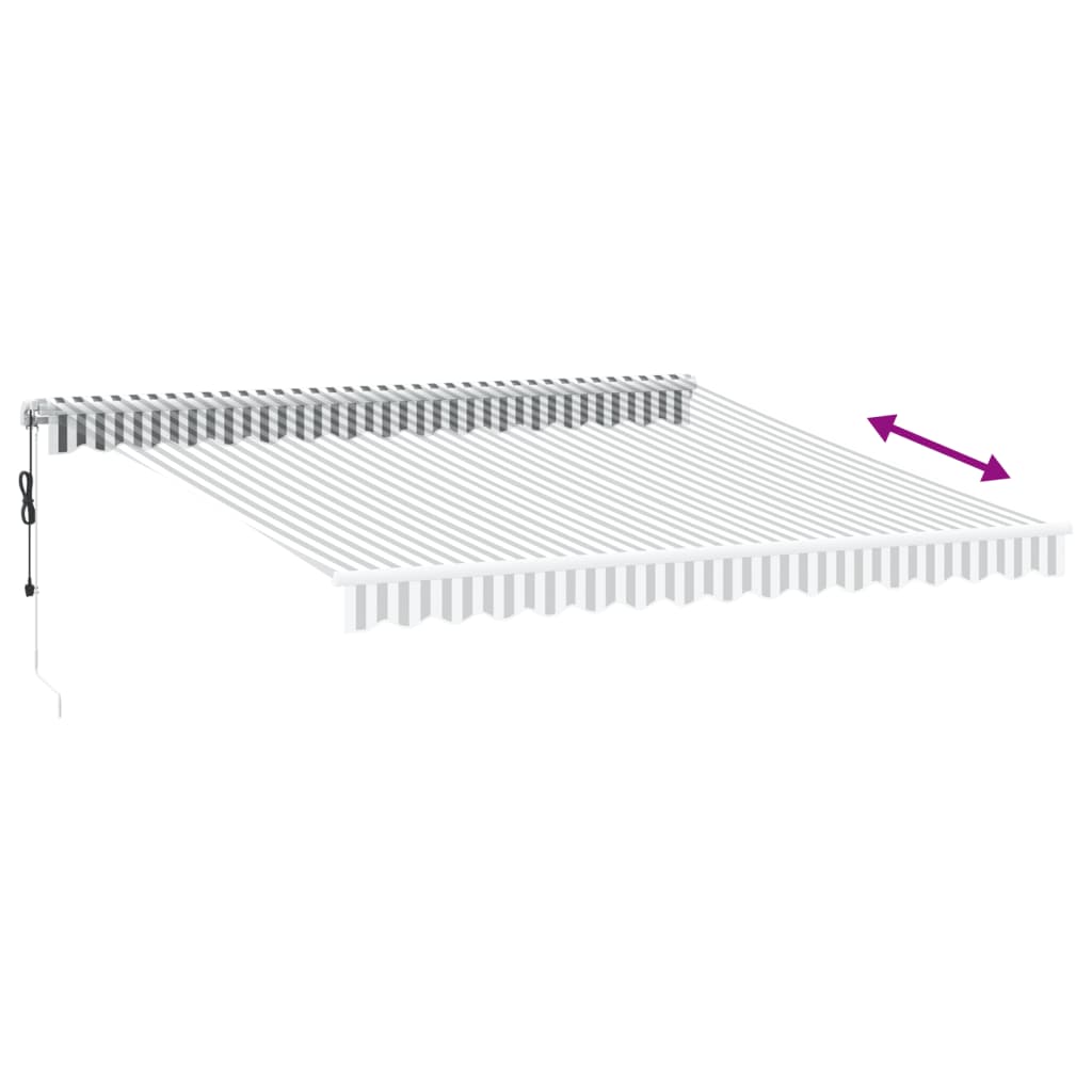 Automatic retractable awning anthracite and white 400x350 cm