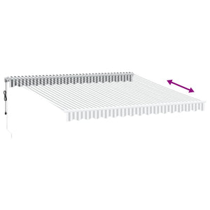 Automatic retractable awning anthracite and white 400x350 cm
