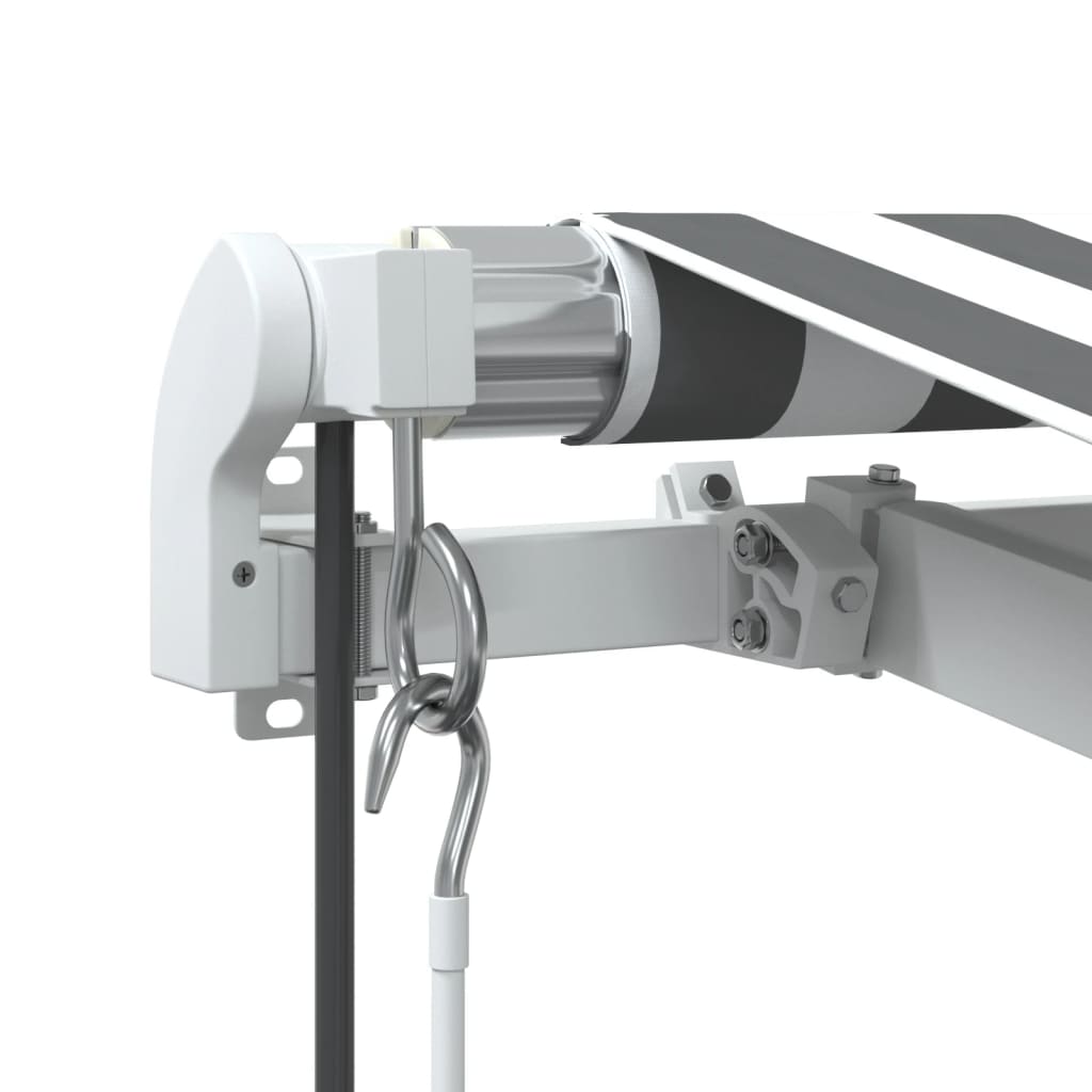 Automatic retractable awning anthracite and white 400x350 cm