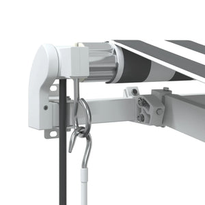 Automatic retractable awning anthracite and white 400x350 cm