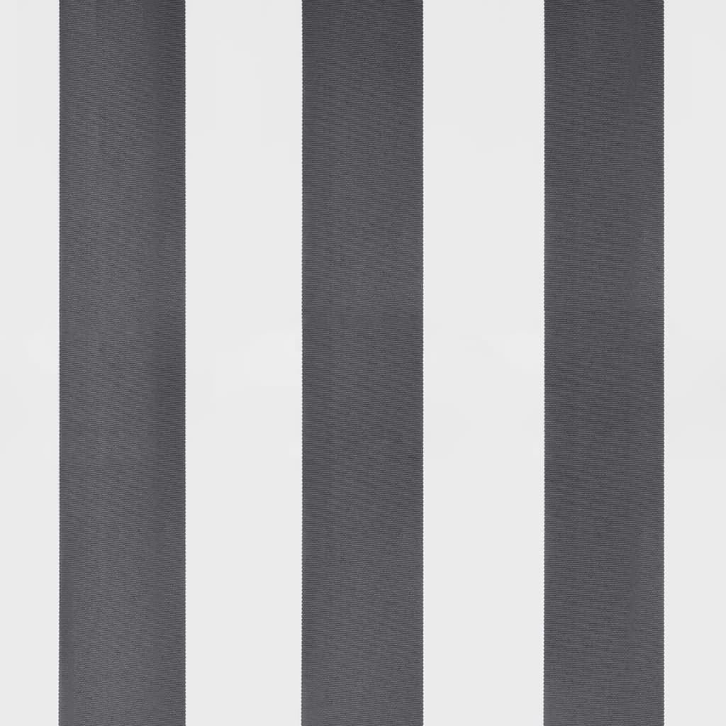 Retractable awning anthracite and white 3.5x2.5 m fabric aluminum