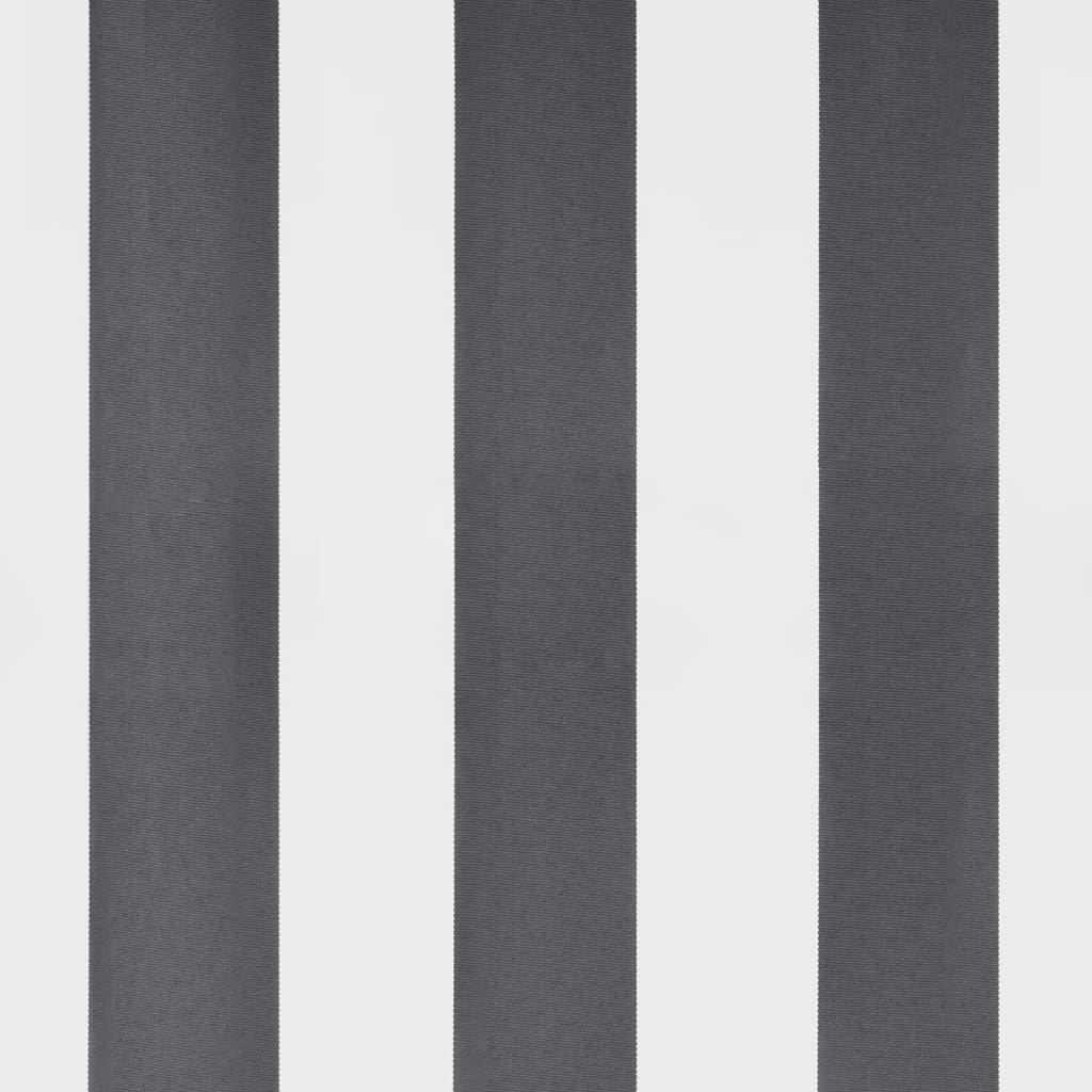 Retractable awning anthracite and white 3.5x2.5 m fabric aluminum