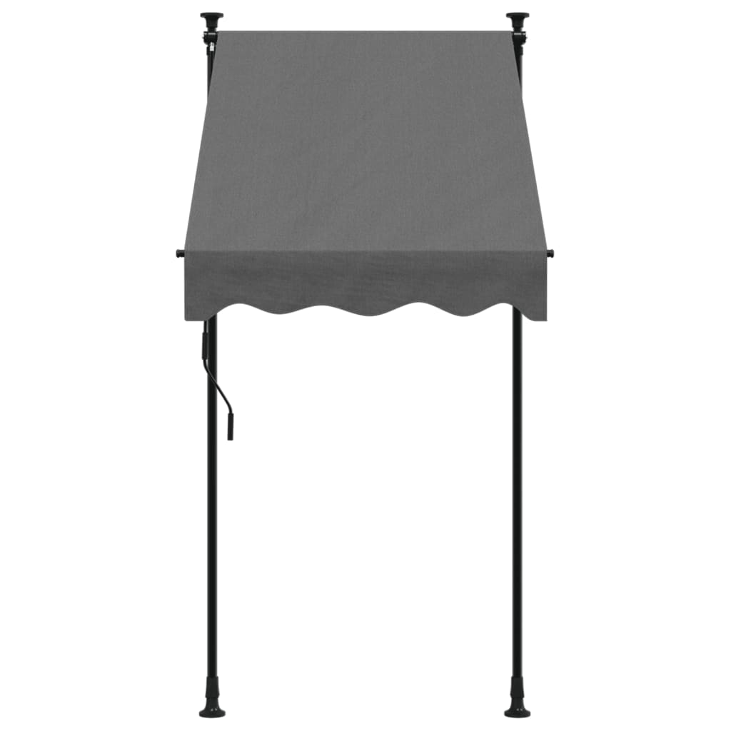 Retractable awning anthracite 100x150 cm fabric and steel