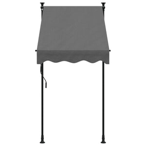 Retractable awning anthracite 100x150 cm fabric and steel