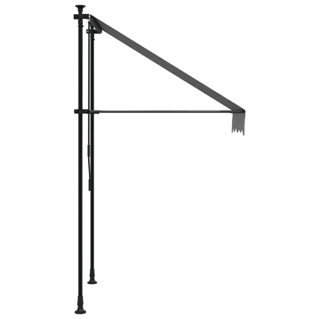 Retractable awning anthracite 100x150 cm fabric and steel