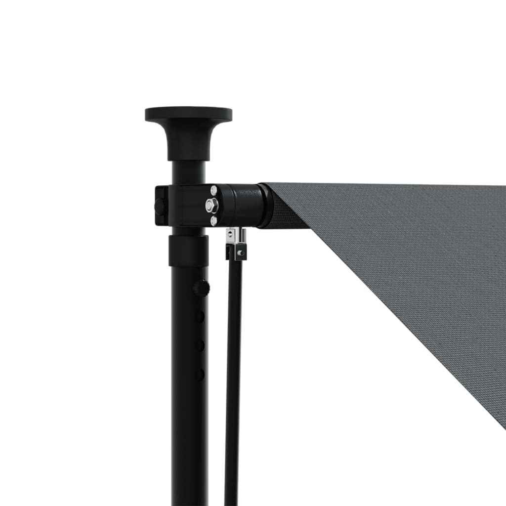 Retractable awning anthracite 100x150 cm fabric and steel