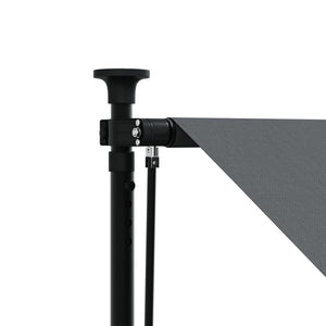 Retractable awning anthracite 100x150 cm fabric and steel
