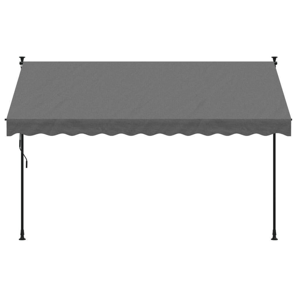 Retractable awning anthracite 300x150 cm fabric and steel