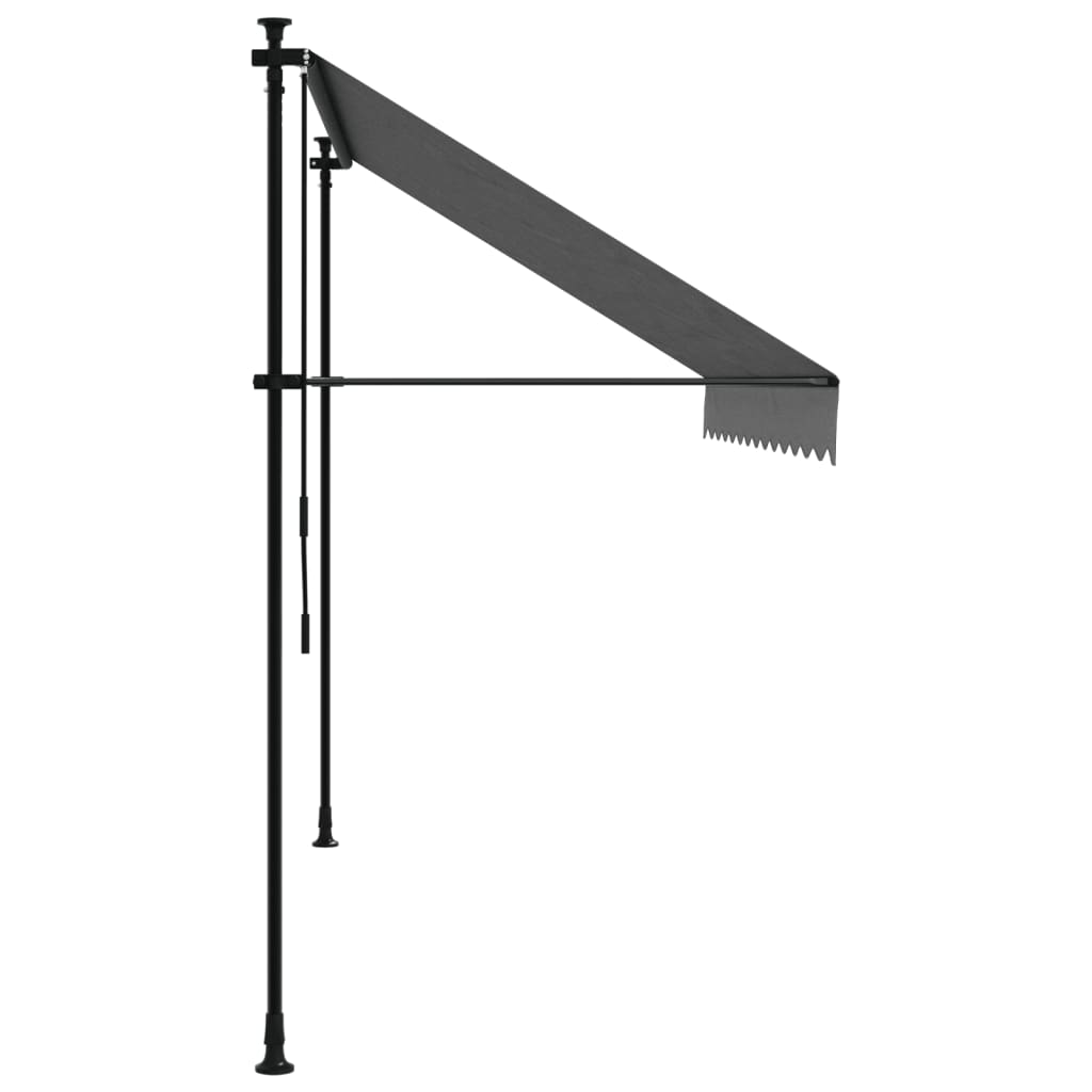 Retractable awning anthracite 300x150 cm fabric and steel