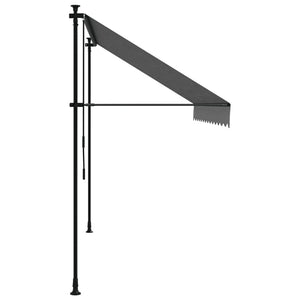 Retractable awning anthracite 300x150 cm fabric and steel