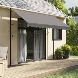 Retractable awning anthracite 300x150 cm fabric and steel