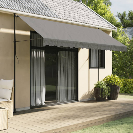 Retractable awning anthracite 350x150 cm fabric and steel