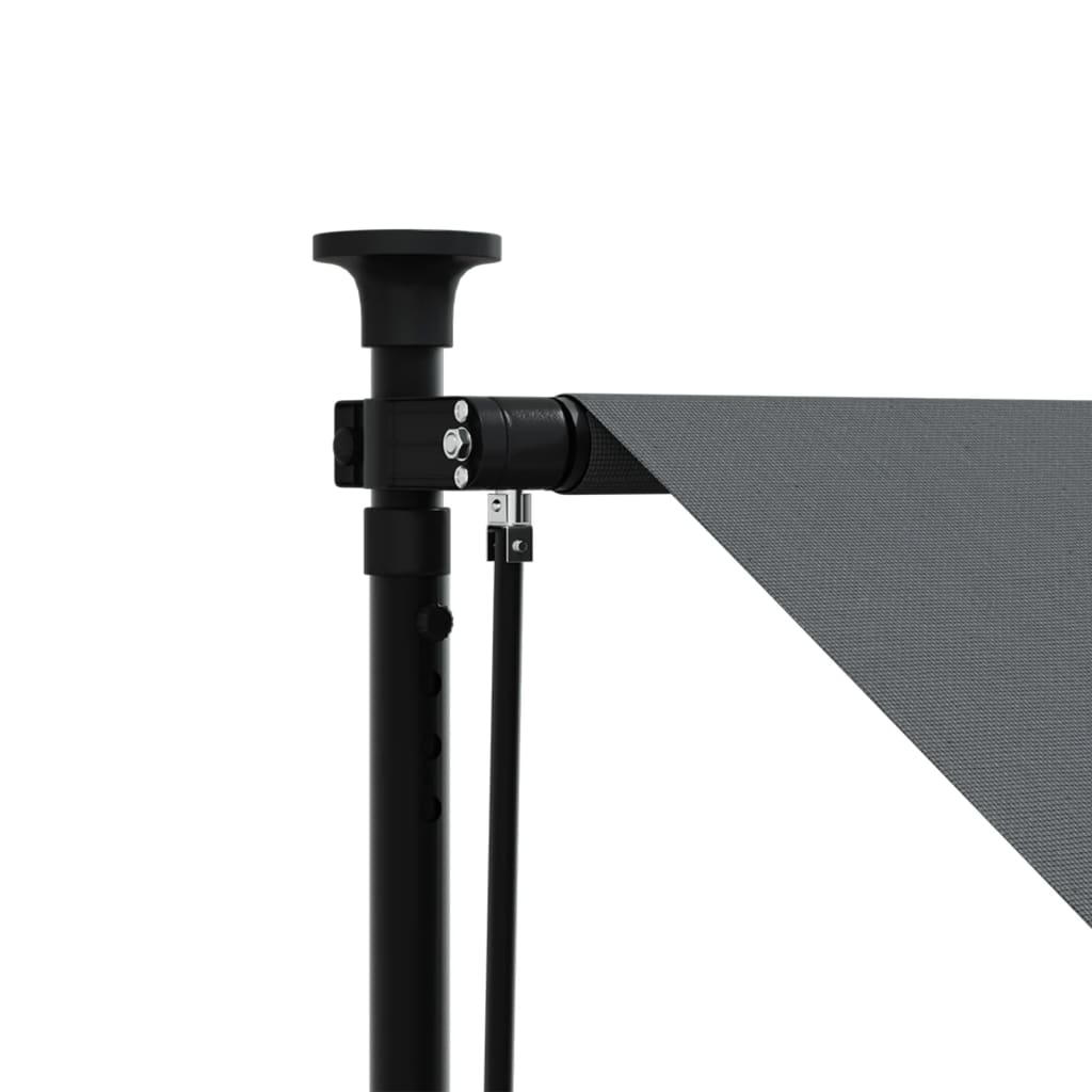 Retractable awning anthracite 400x150 cm fabric and steel