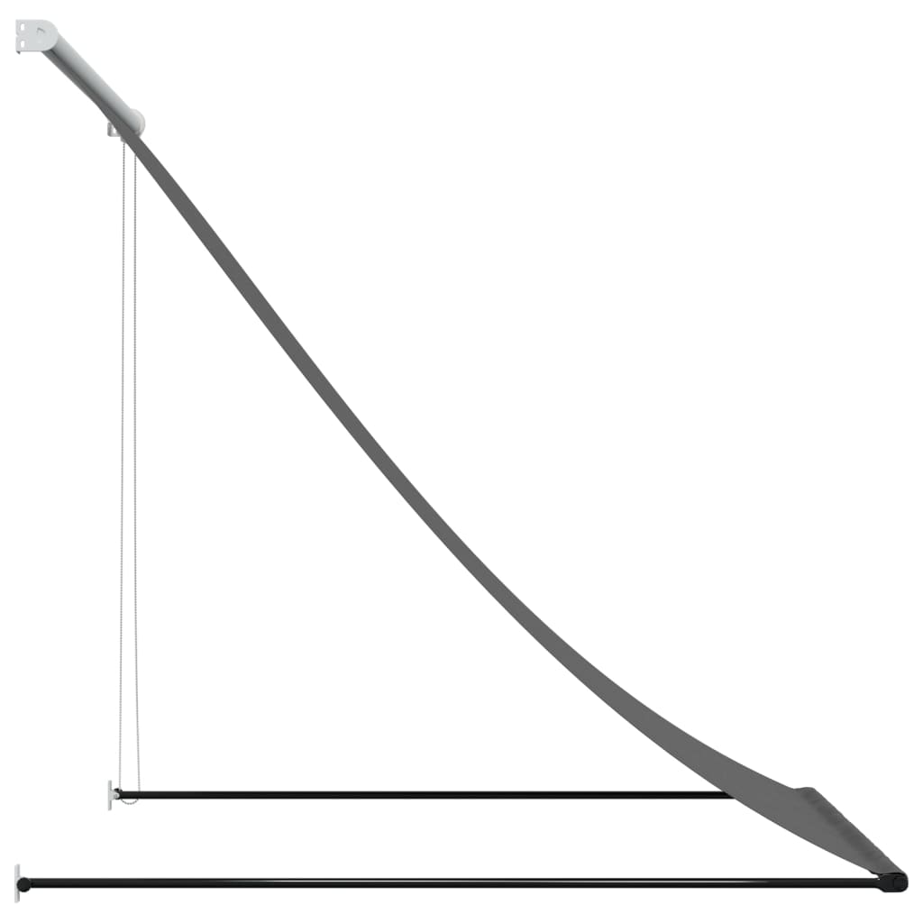 Retractable awning anthracite 100x150 cm fabric and steel