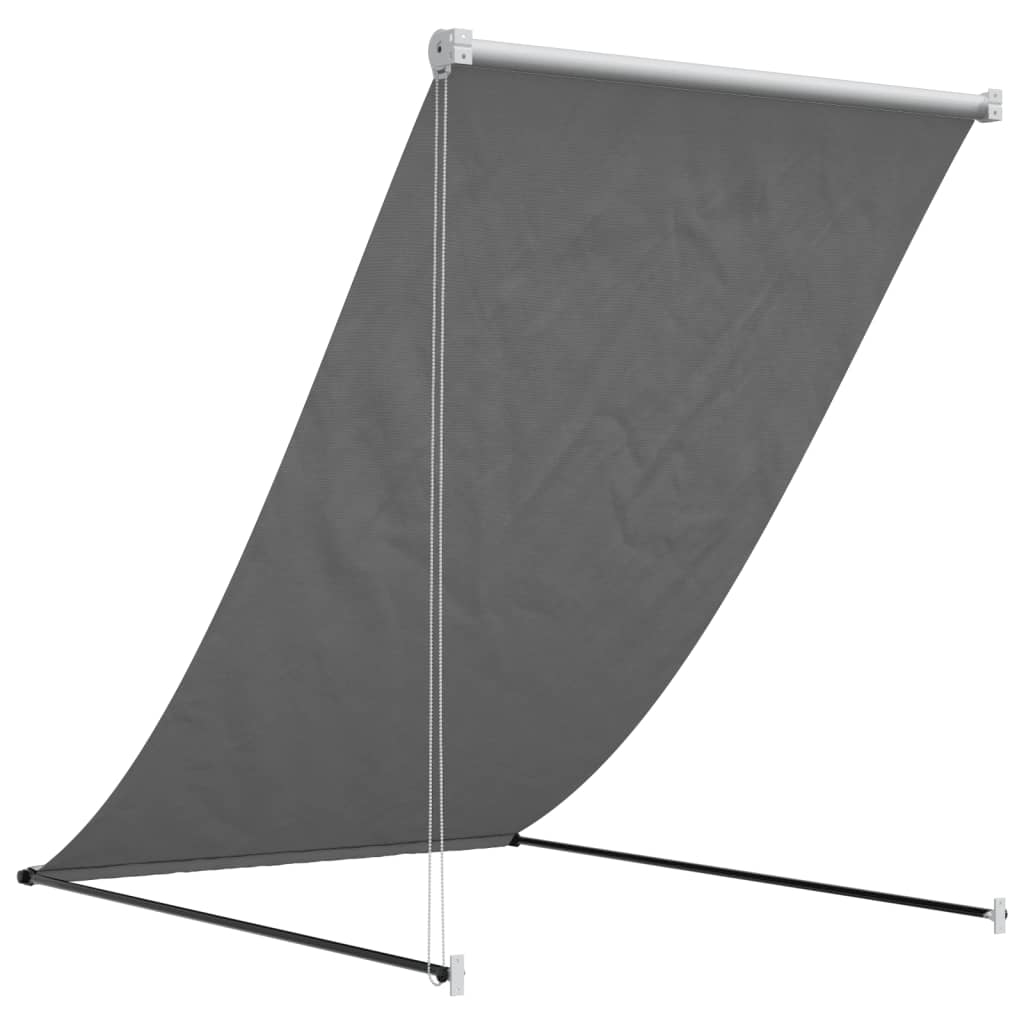 Retractable awning anthracite 100x150 cm fabric and steel