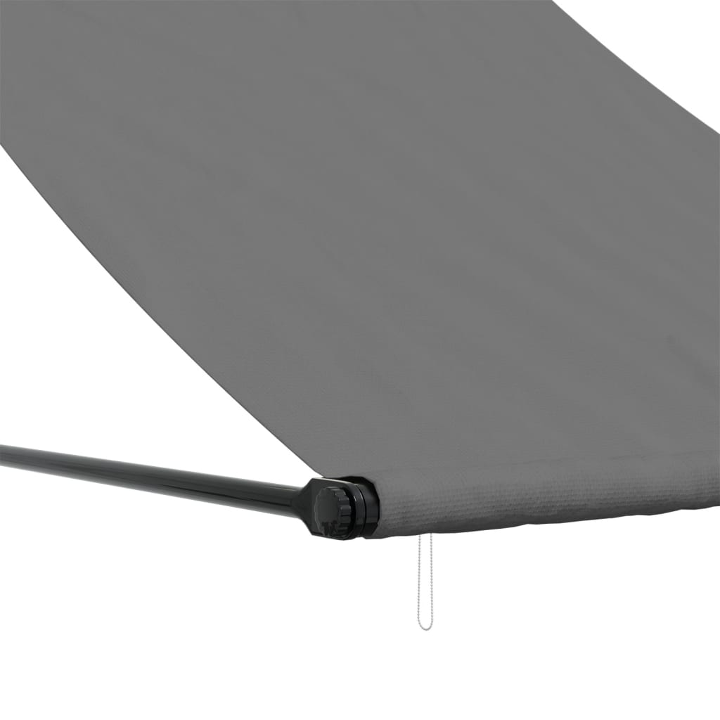 Retractable awning anthracite 100x150 cm fabric and steel