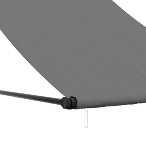 Retractable awning anthracite 100x150 cm fabric and steel