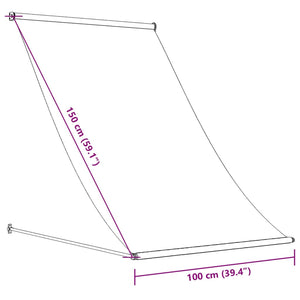 Retractable awning anthracite 100x150 cm fabric and steel