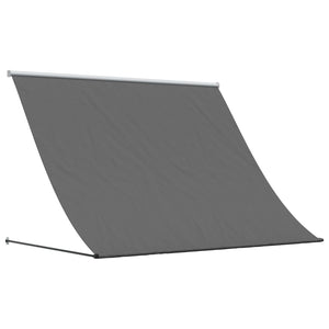 Retractable awning anthracite 200x150 cm fabric and steel