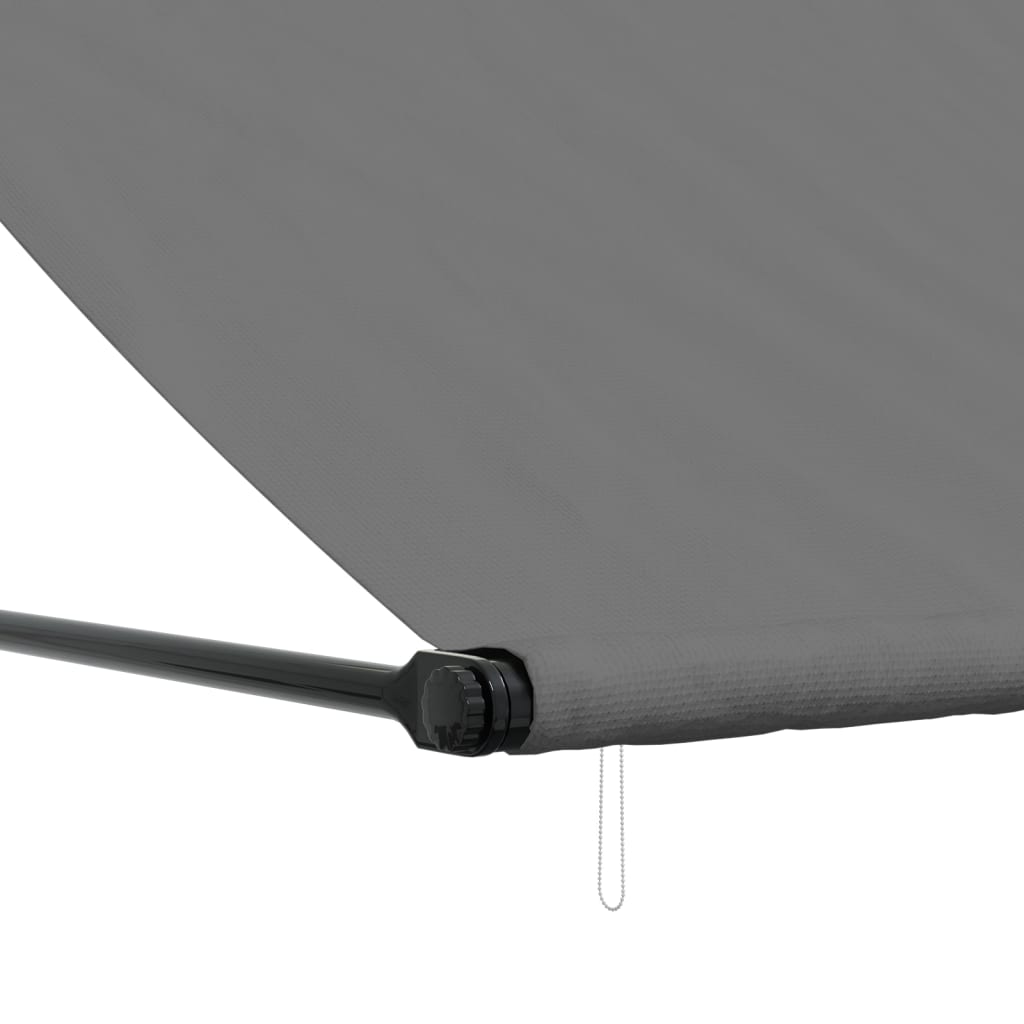 Retractable awning anthracite 200x150 cm fabric and steel