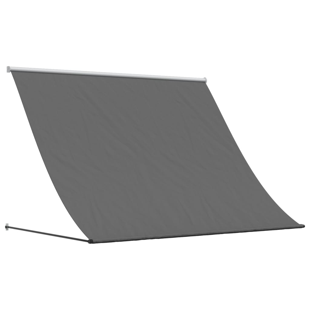 Retractable awning anthracite 250x150 cm fabric and steel