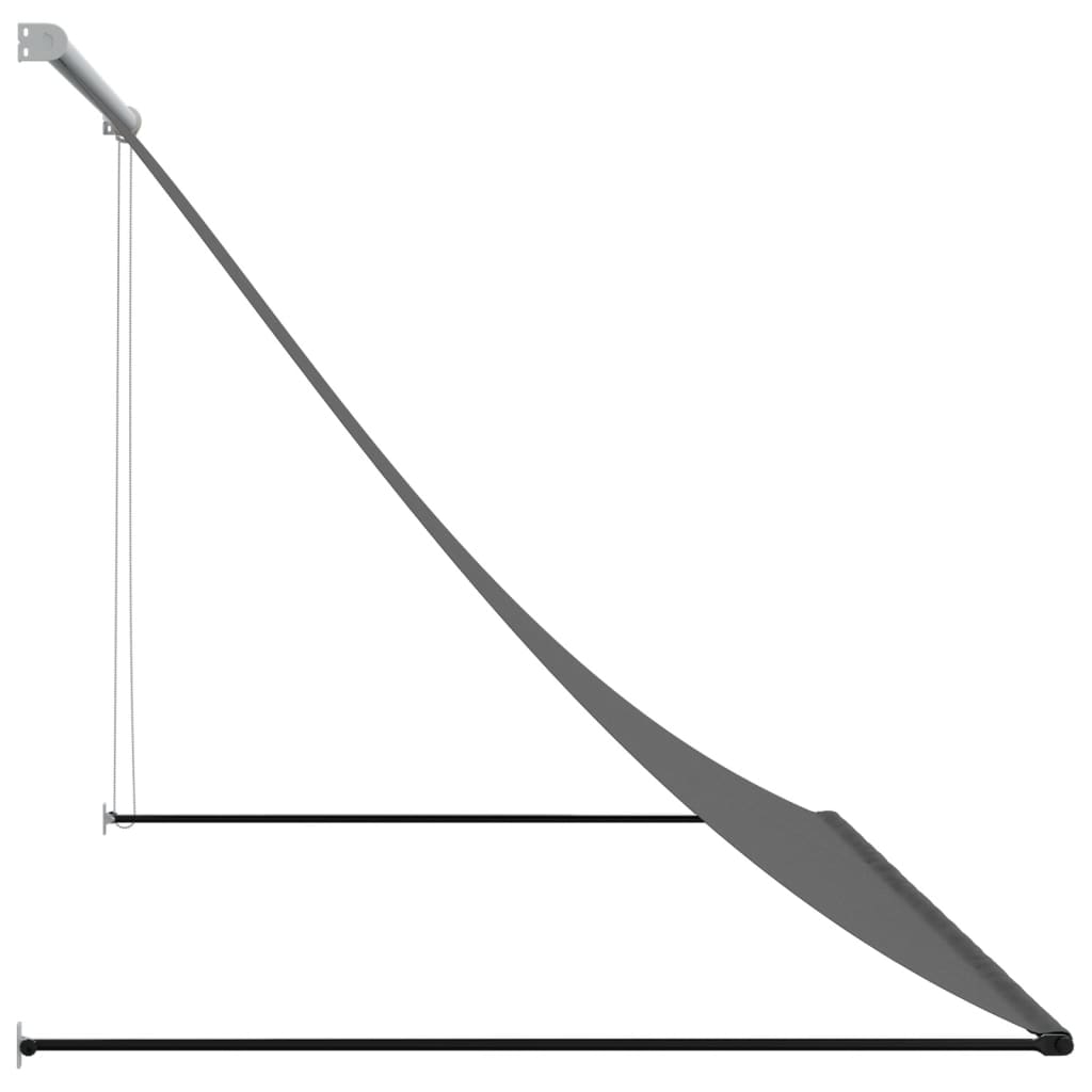 Retractable awning anthracite 250x150 cm fabric and steel
