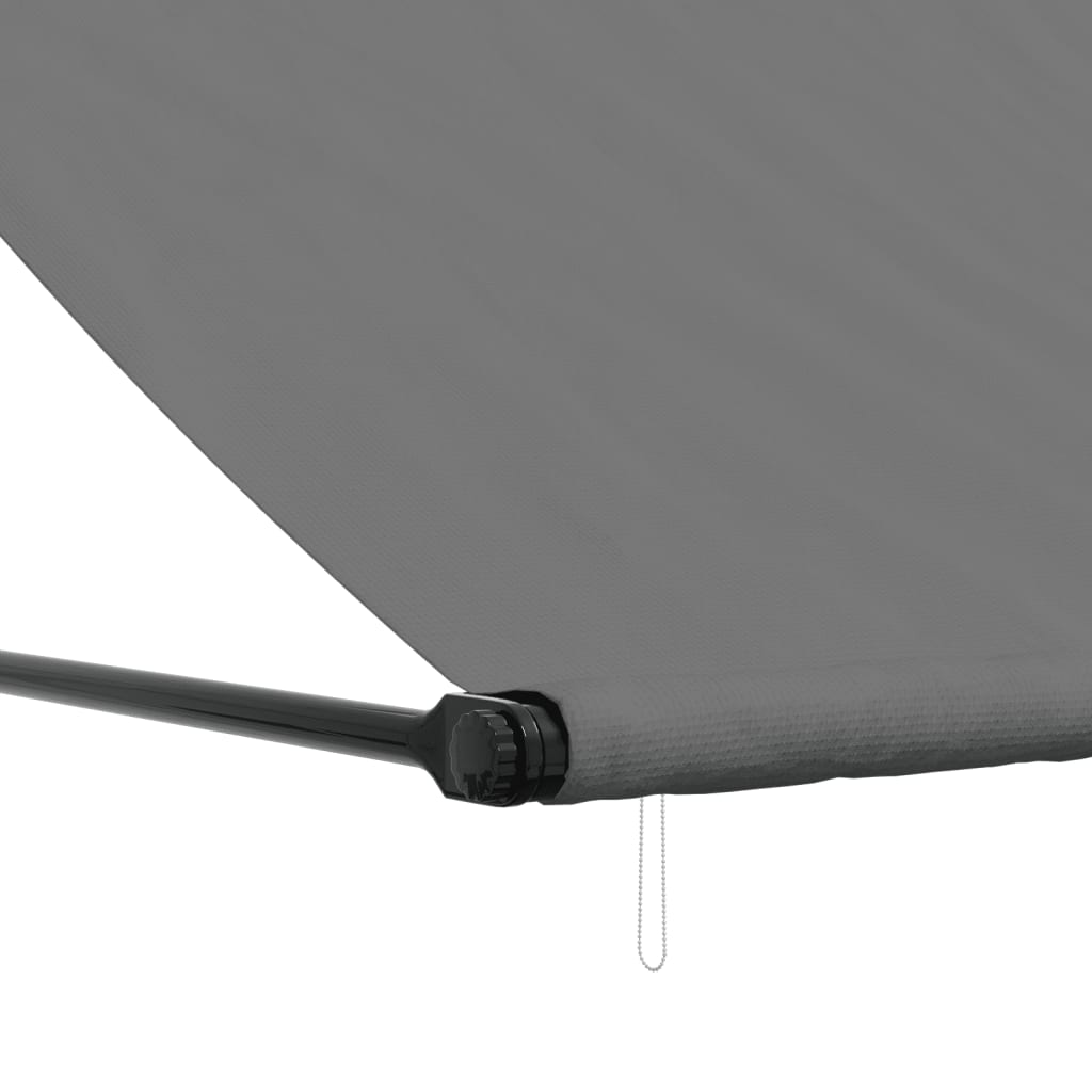 Retractable awning anthracite 250x150 cm fabric and steel