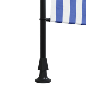 Outdoor roller blind blue and white 120x270 cm fabric and steel