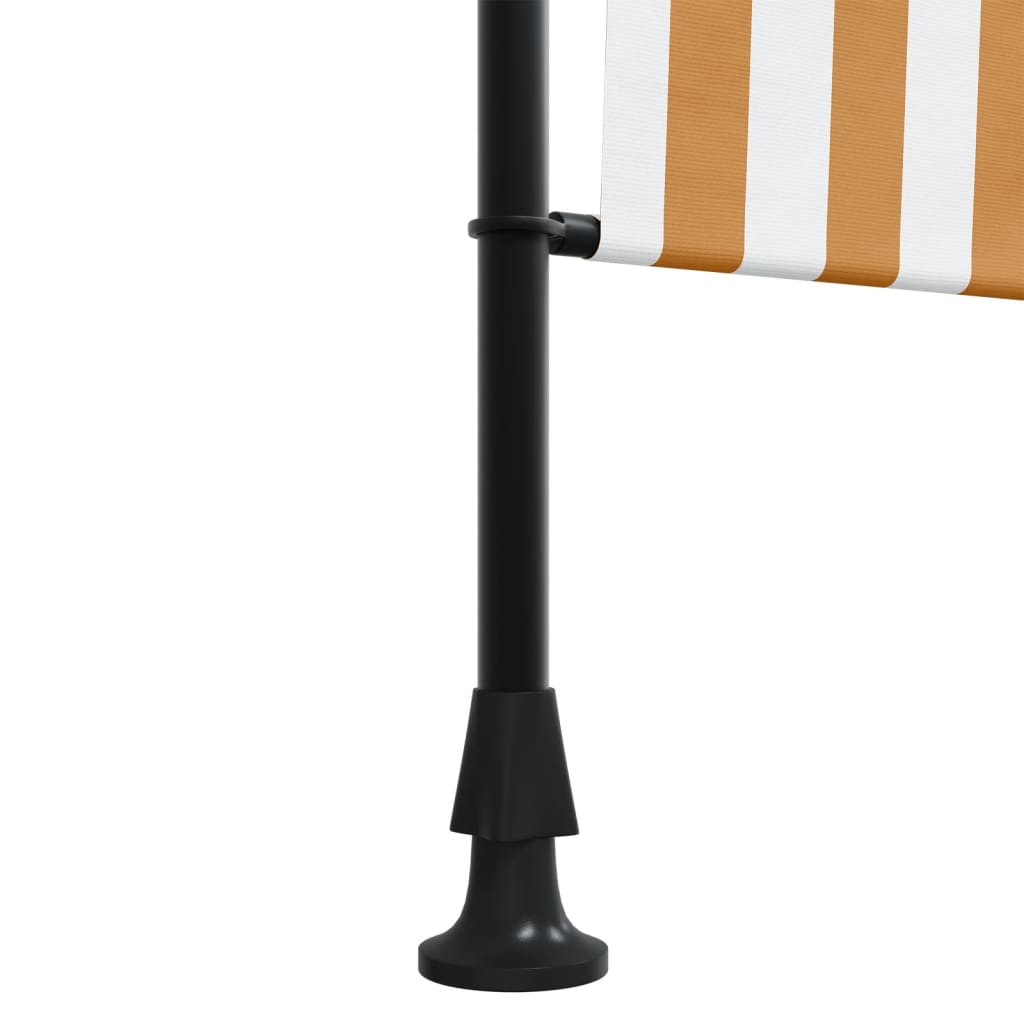 Outdoor roller blind orange and white 100x270 cm fabric and steel