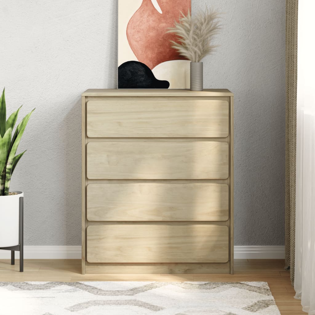 Chest of drawers SAUDA oak 76.5x39x91 cm solid pine