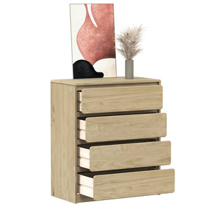 Chest of drawers SAUDA oak 76.5x39x91 cm solid pine
