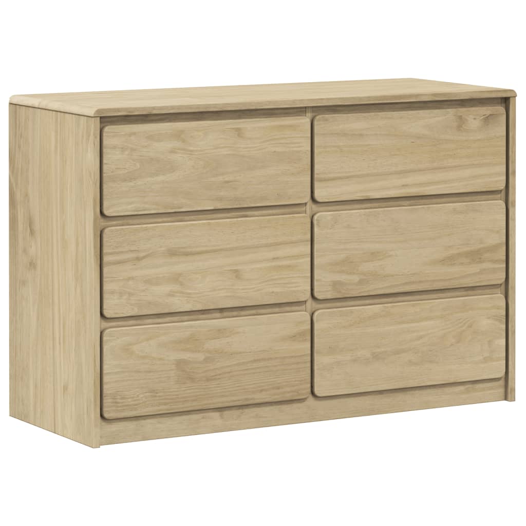 Chest of drawers SAUDA oak 111x43x73.5 cm solid pine wood