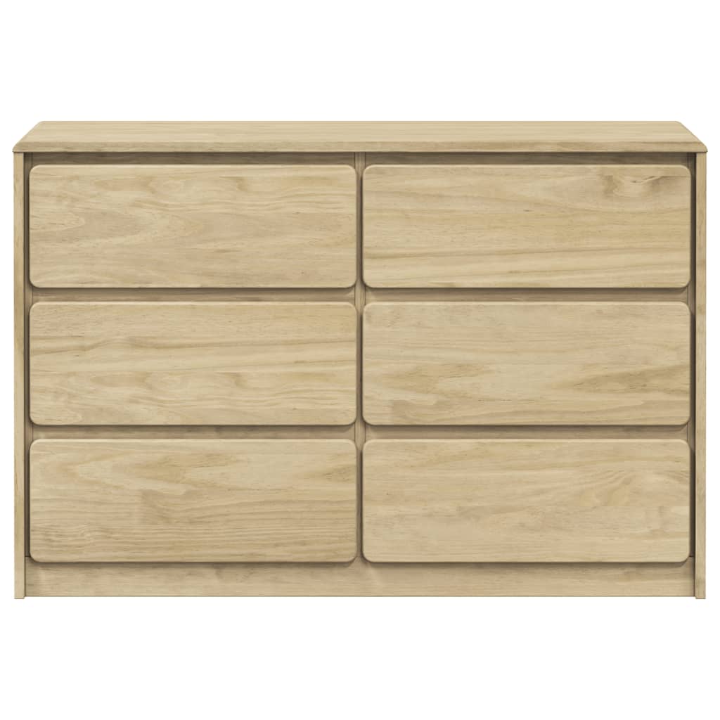 Chest of drawers SAUDA oak 111x43x73.5 cm solid pine wood