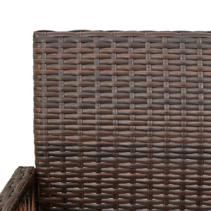 Outdoor bar stools 2 pcs brown poly rattan