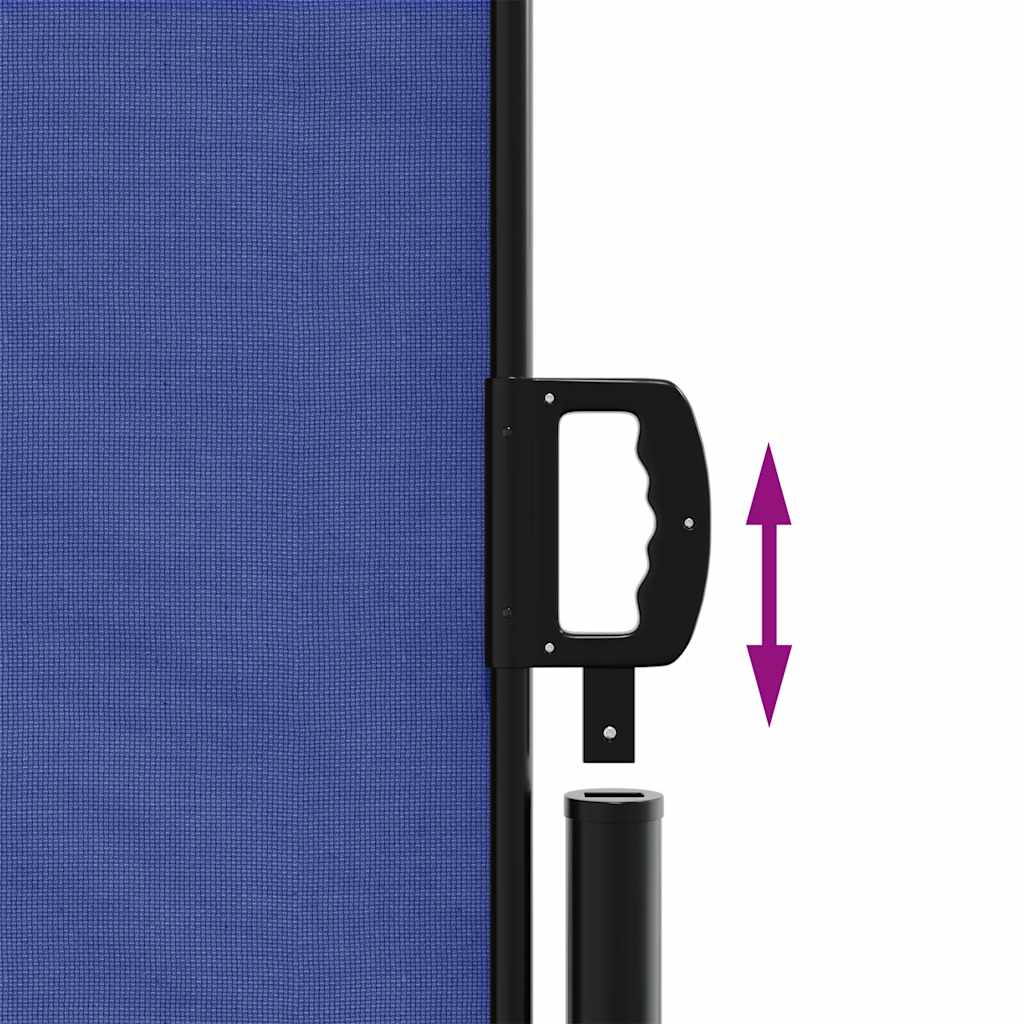 Retractable side awning blue 117x300 cm