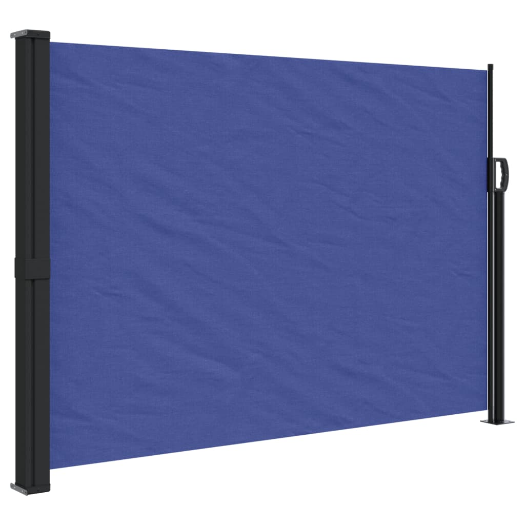 Retractable side awning blue 140x300 cm