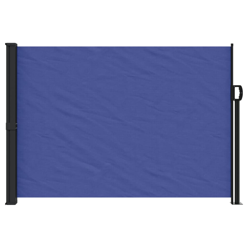 Retractable side awning blue 140x300 cm