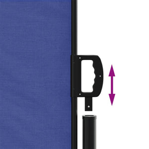 Retractable side awning blue 140x300 cm