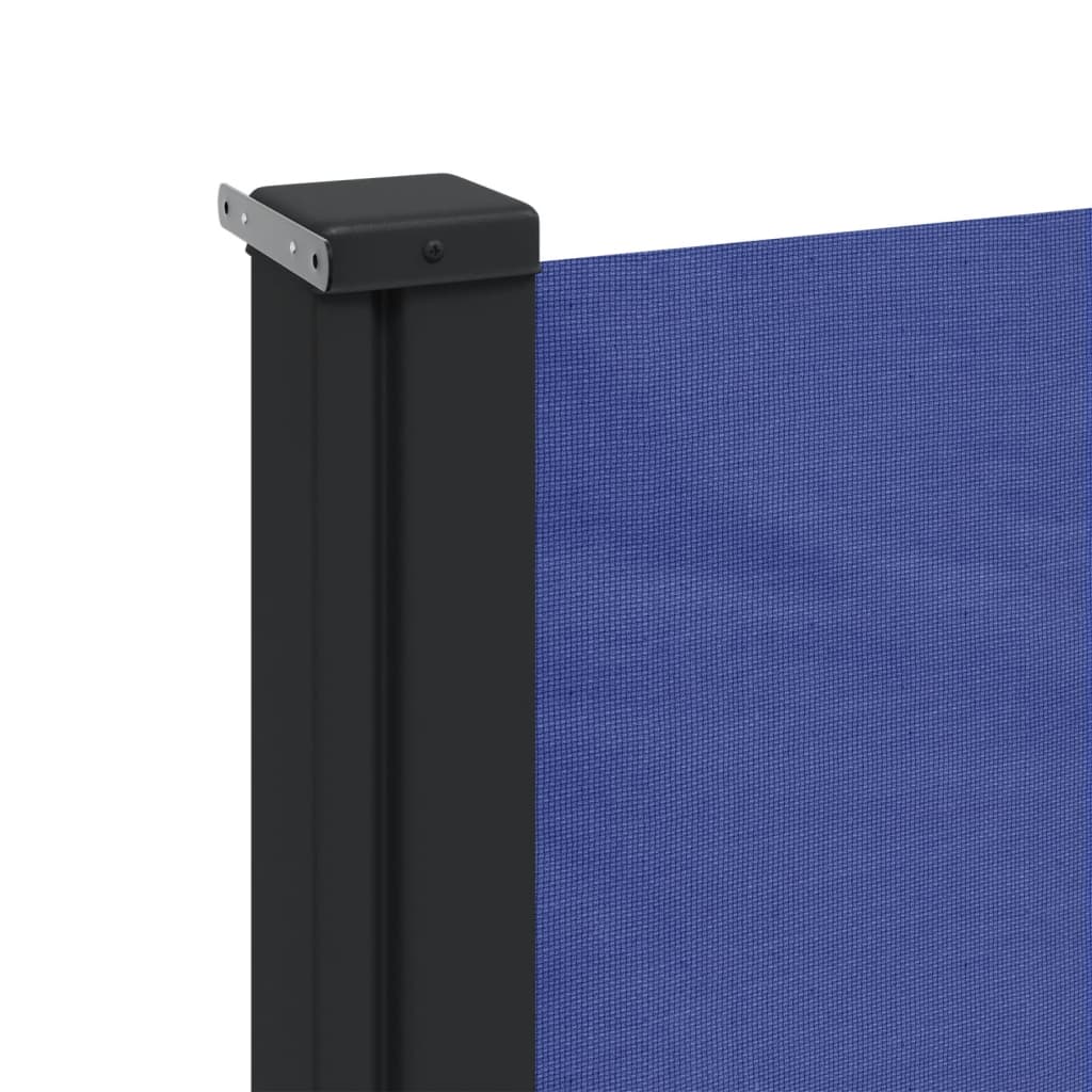 Retractable side awning blue 140x300 cm