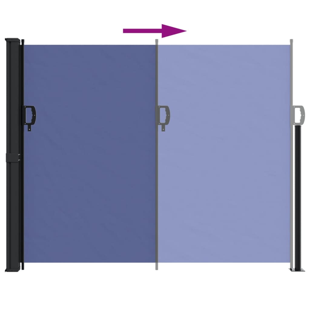 Retractable side awning blue 160x300 cm