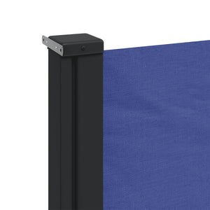 Retractable side awning blue 140x500 cm