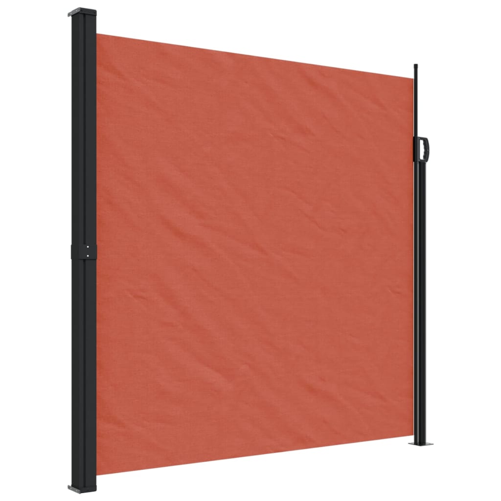 Retractable side awning terracotta 200x600 cm