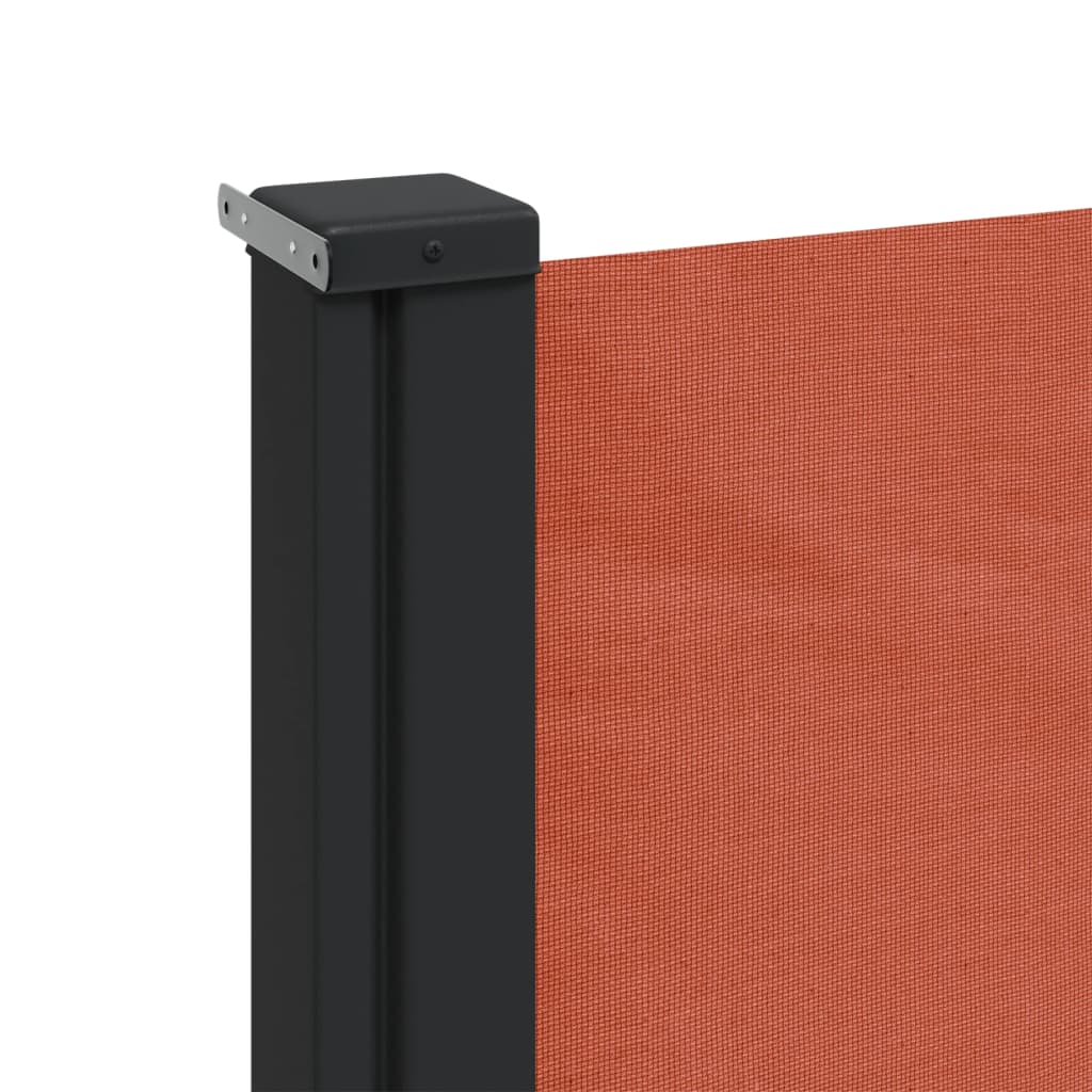 Retractable side awning terracotta 200x600 cm