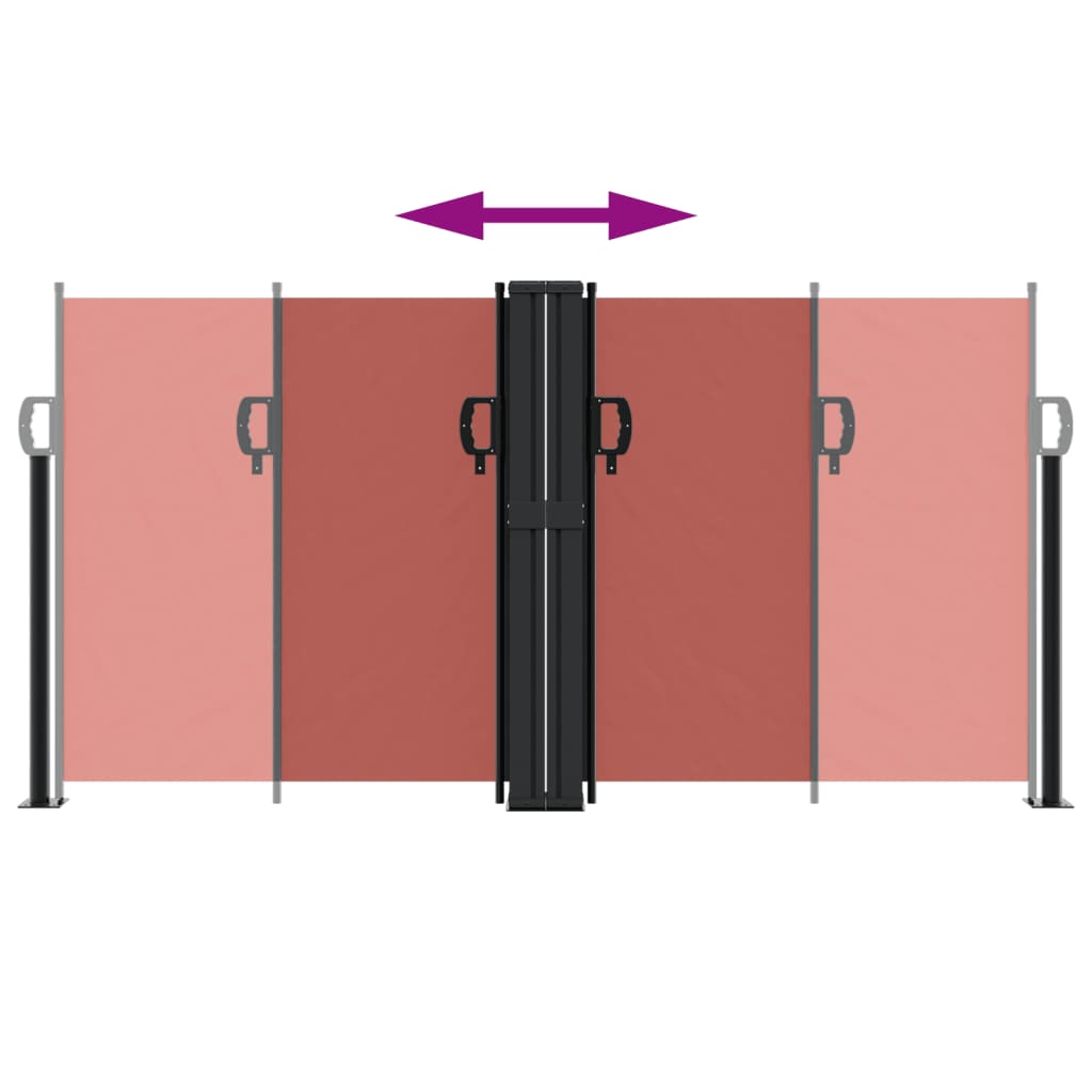 Retractable side awning terracotta 120x600 cm