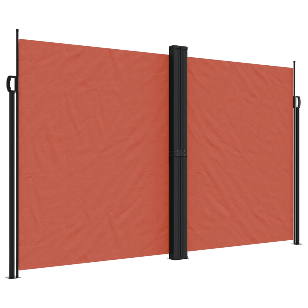 Retractable side awning terracotta 200x600 cm